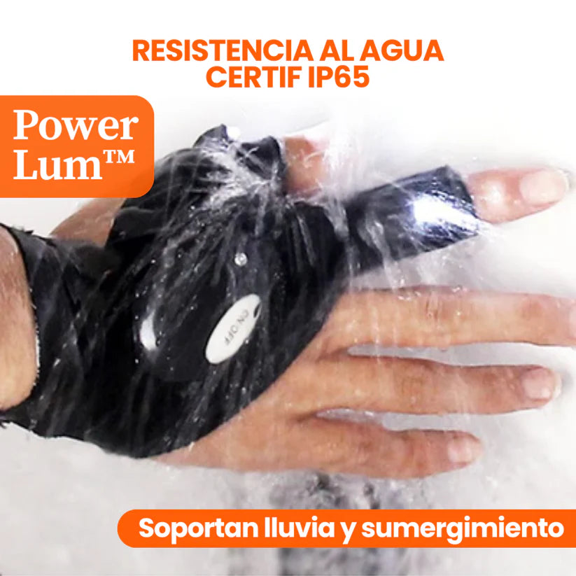 GUANTES SIN DEDOS CON LUZ NOCTURNA.