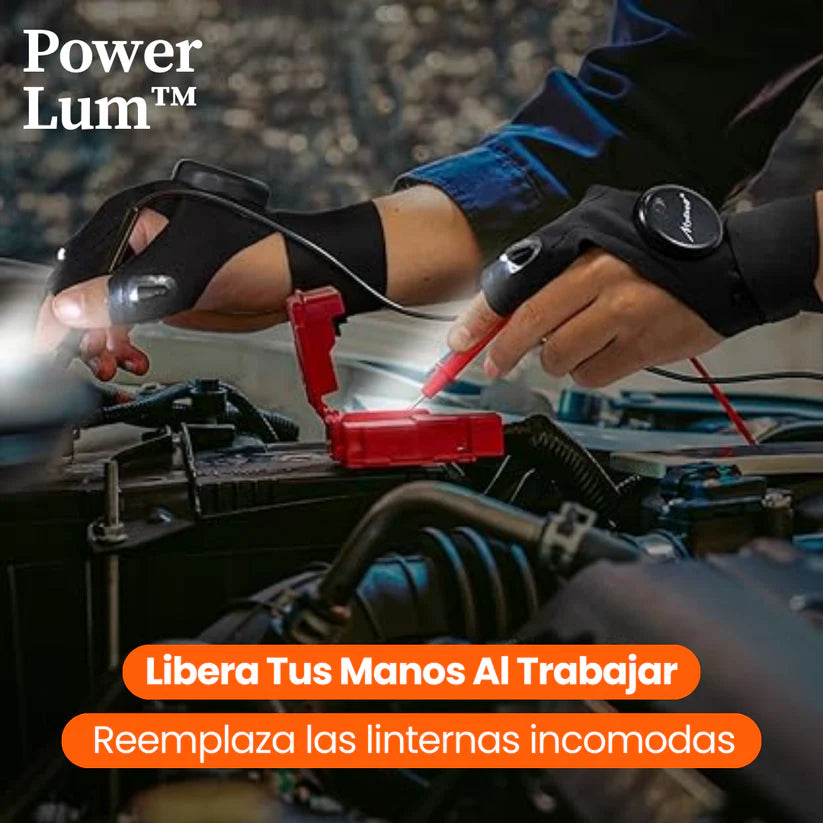 GUANTES SIN DEDOS CON LUZ NOCTURNA.