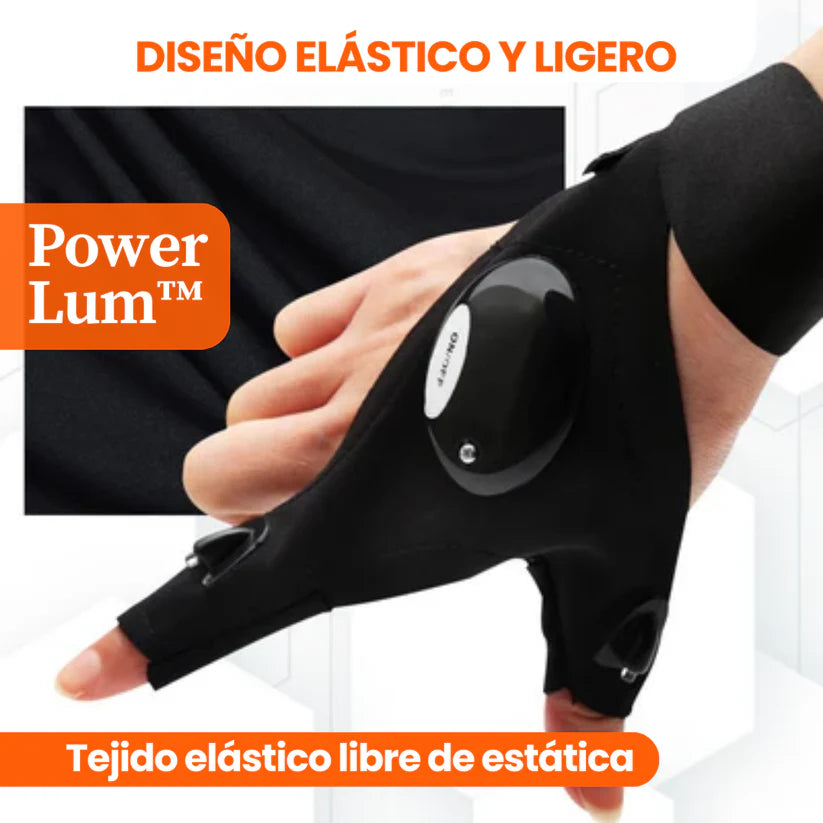 GUANTES SIN DEDOS CON LUZ NOCTURNA.